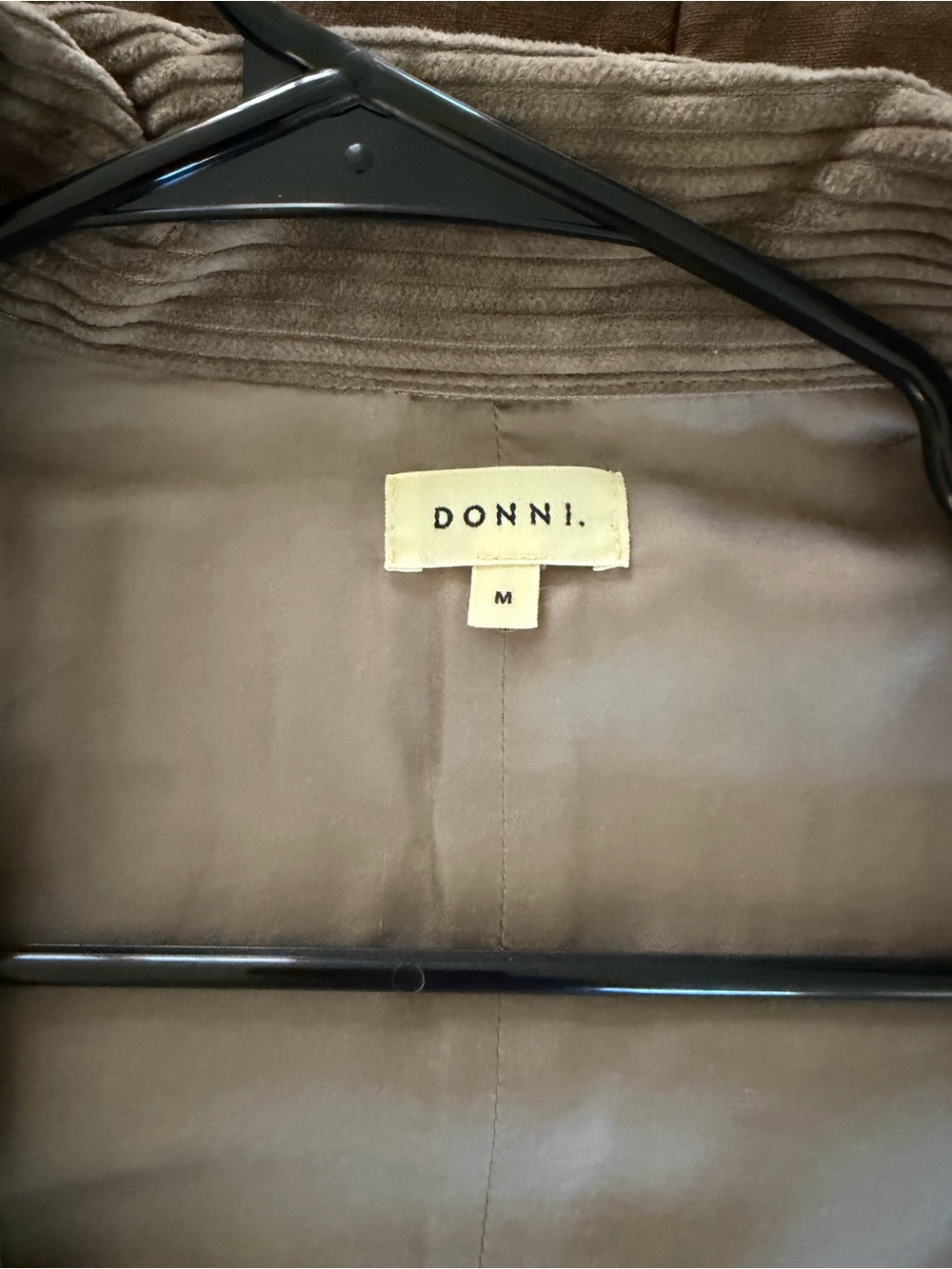 DONNI. Mushroom Corduroy Blazer Medium - Picture 4 of 5